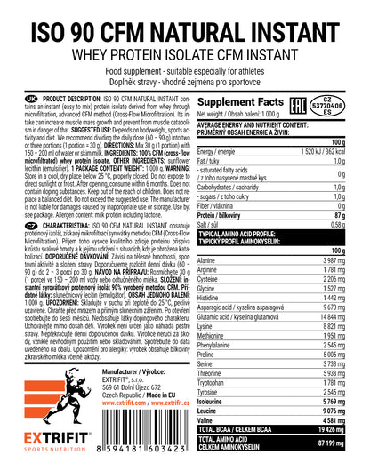 Extrifit ISO 90 Natural 1000 g