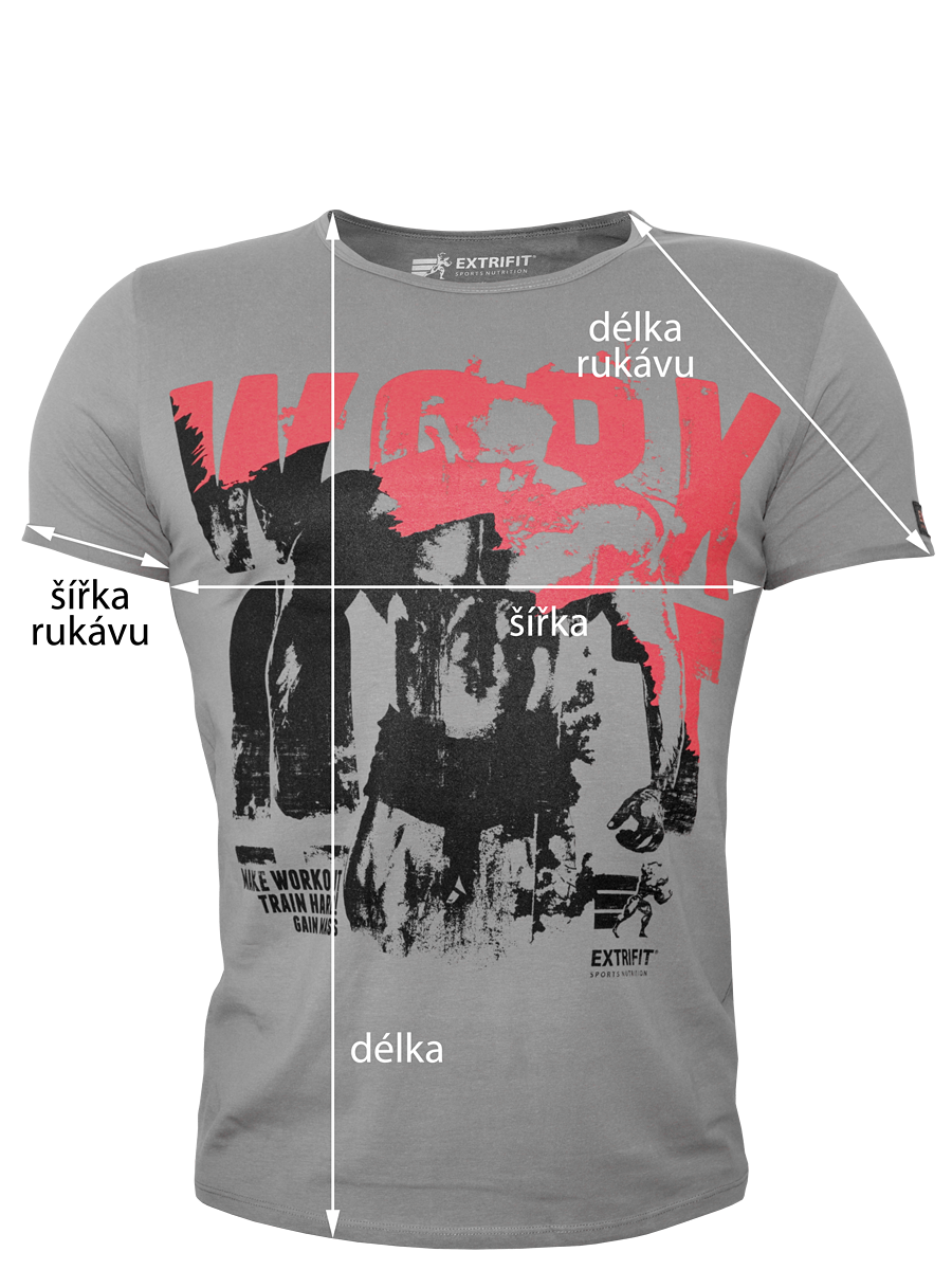 Extrifit Triko 36 Workout šedá