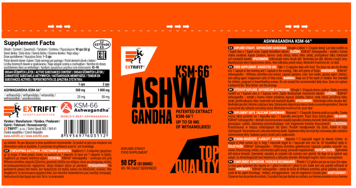 Extrifit Ashwagandha KSM-66® 90 cps