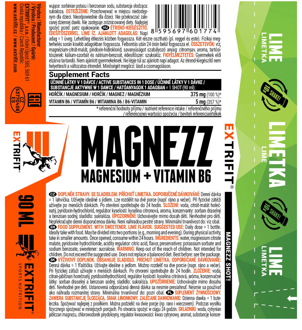 Extrifit Magnezz Shot! 90 ml lime