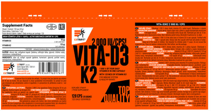 Extrifit Vita-D3K2 2000 IU/CPS 120 cps