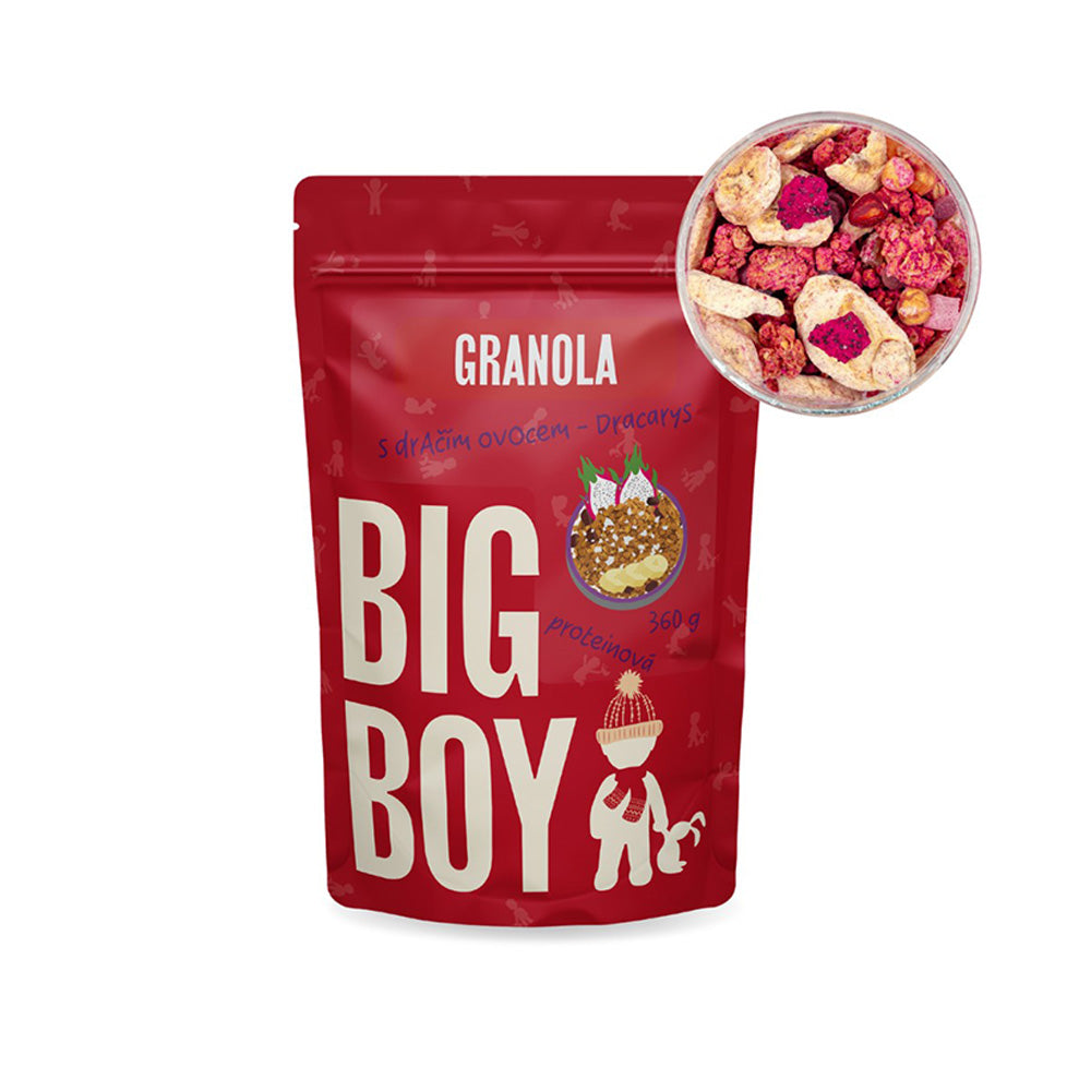 Big Boy Proteinová Granola 360 g dračí ovoce eko varianta