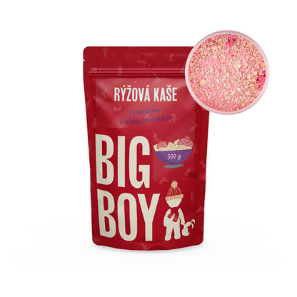 Big Boy Rýžová Kaše 300 g s jahodami a bílou čokoládou