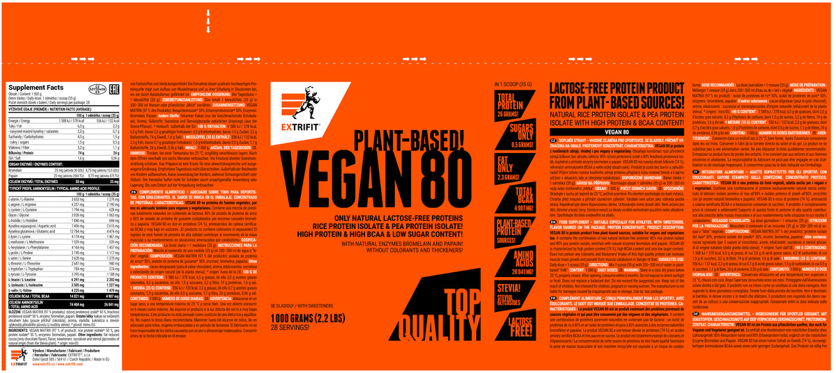 Extrifit Vegan 80 1000 g