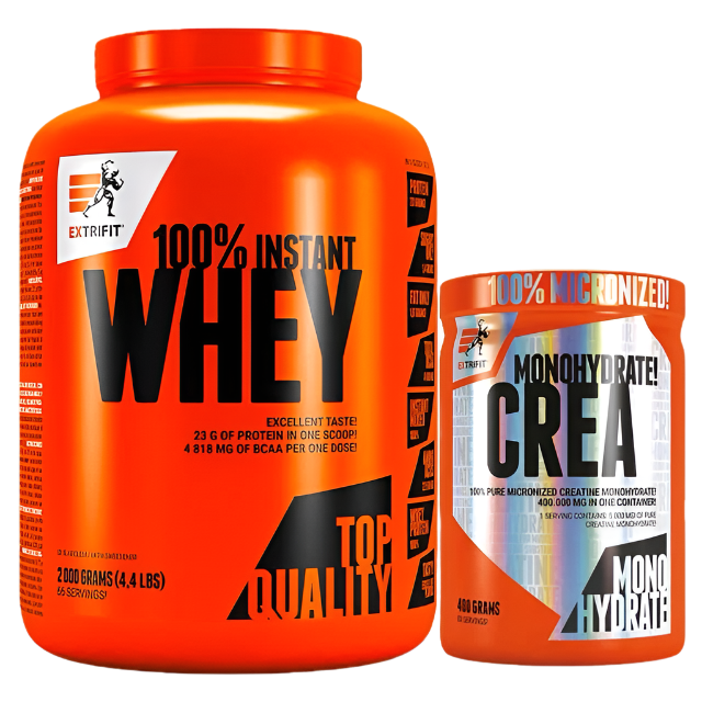 100% Whey Protein + Crea Monohydrate FREE